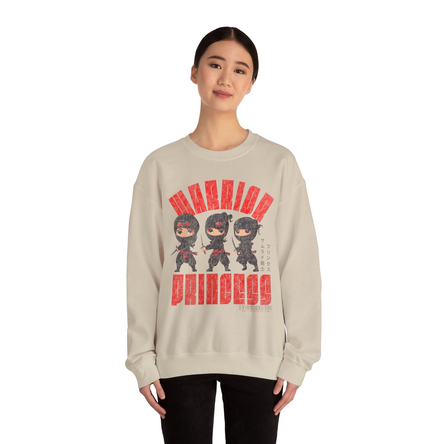 SAMURAI WARRIOR PRINCESS Heavy Blend Crewneck Sweatshirt