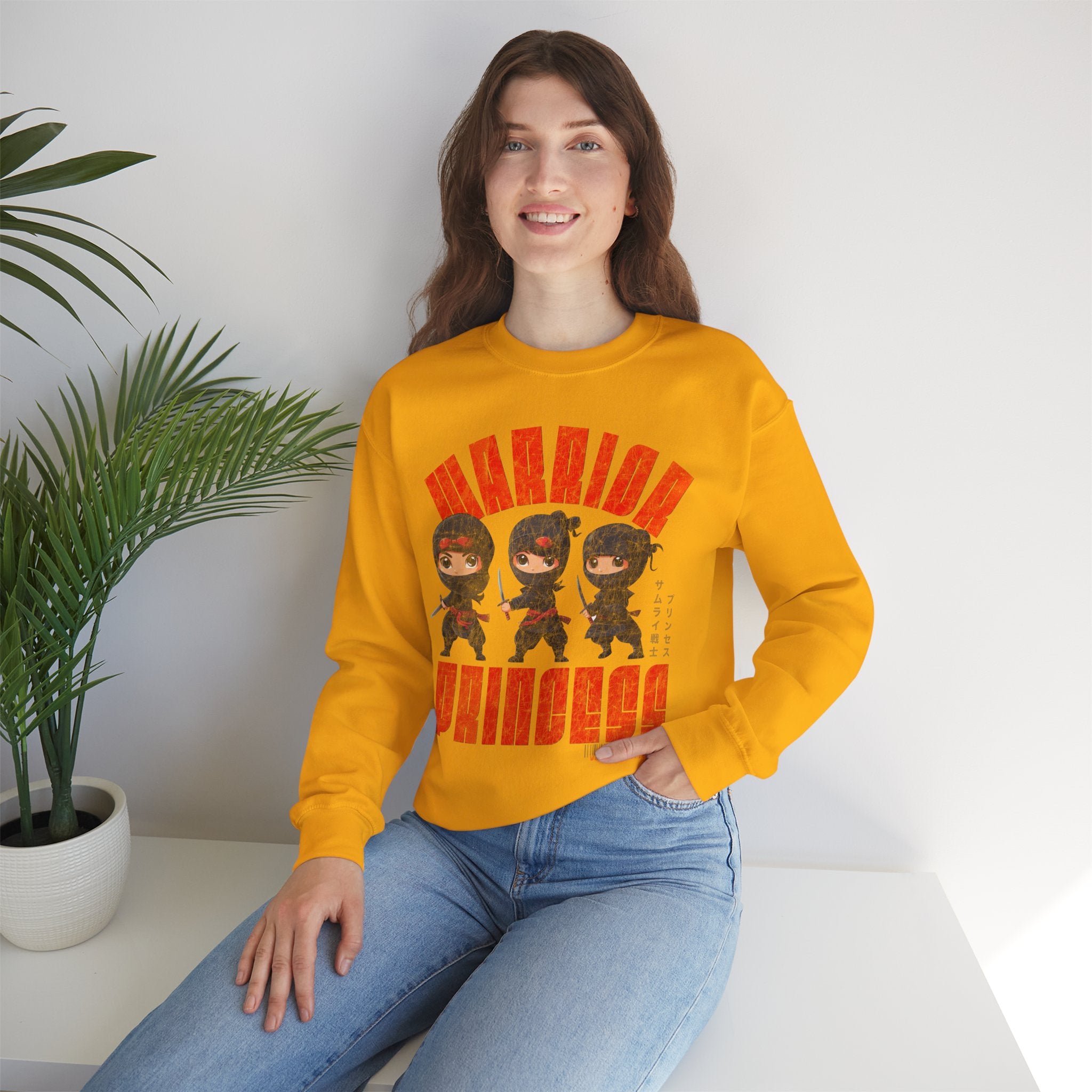 SAMURAI WARRIOR PRINCESS Heavy Blend Crewneck Sweatshirt