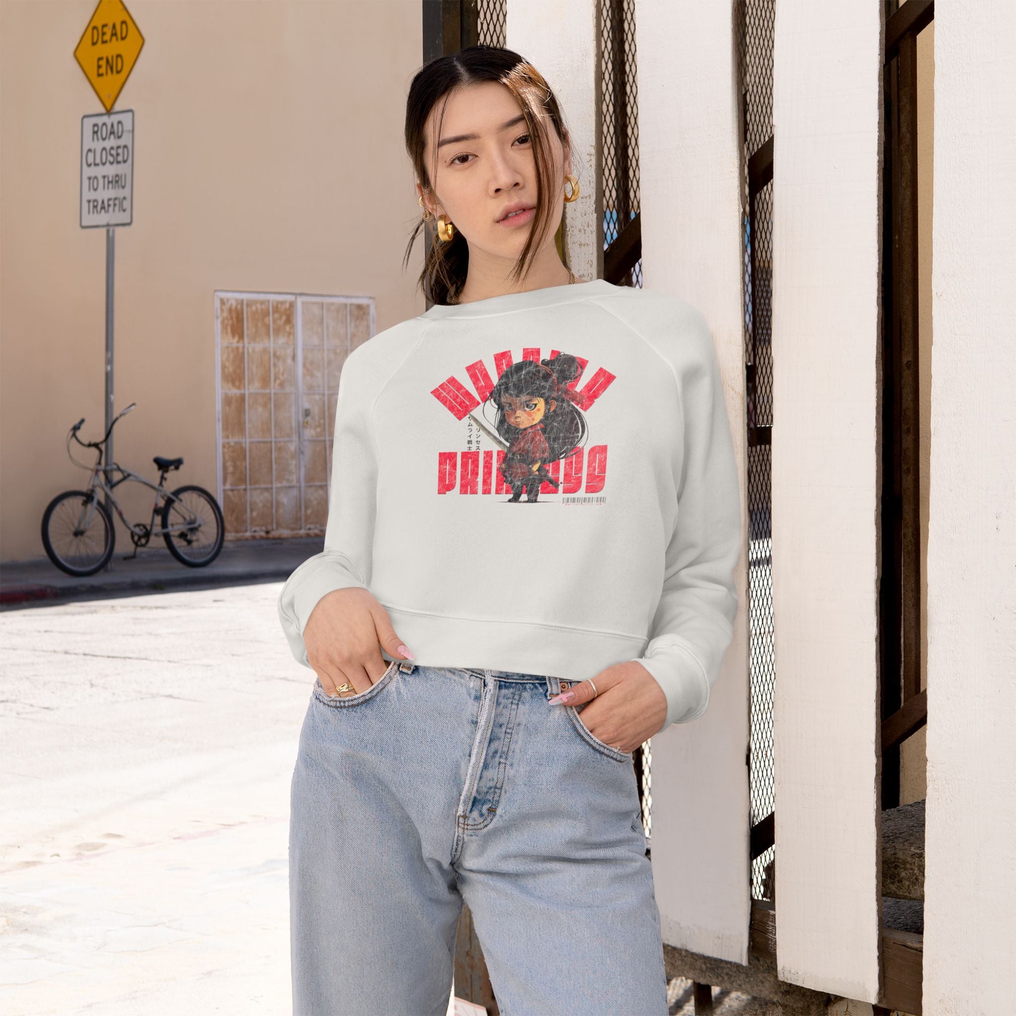 SAMURAI WARRIOR Princess Cropped Sweatshirt