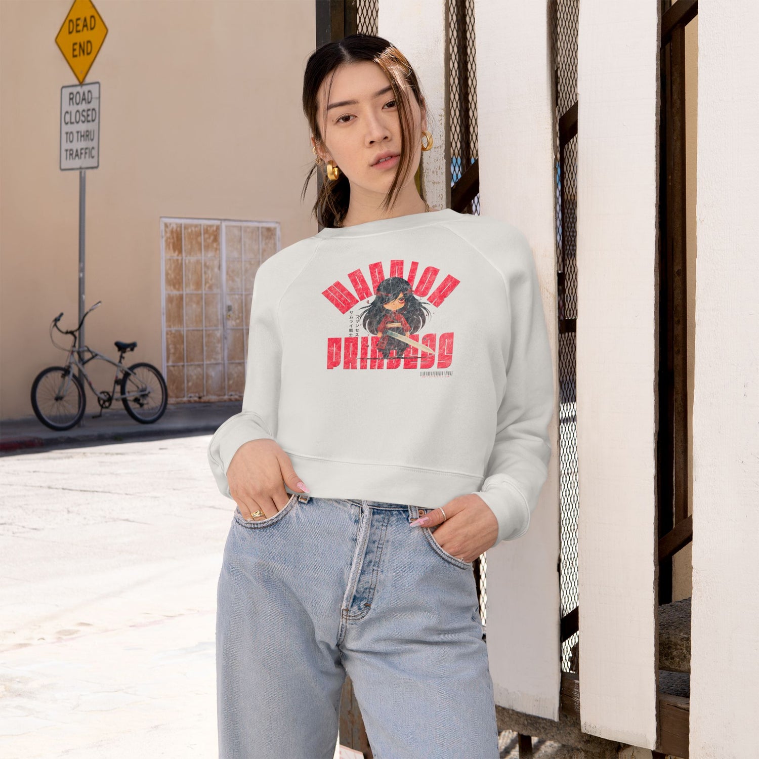 SAMURAI WARRIOR Princess Cropped Sweatshirt