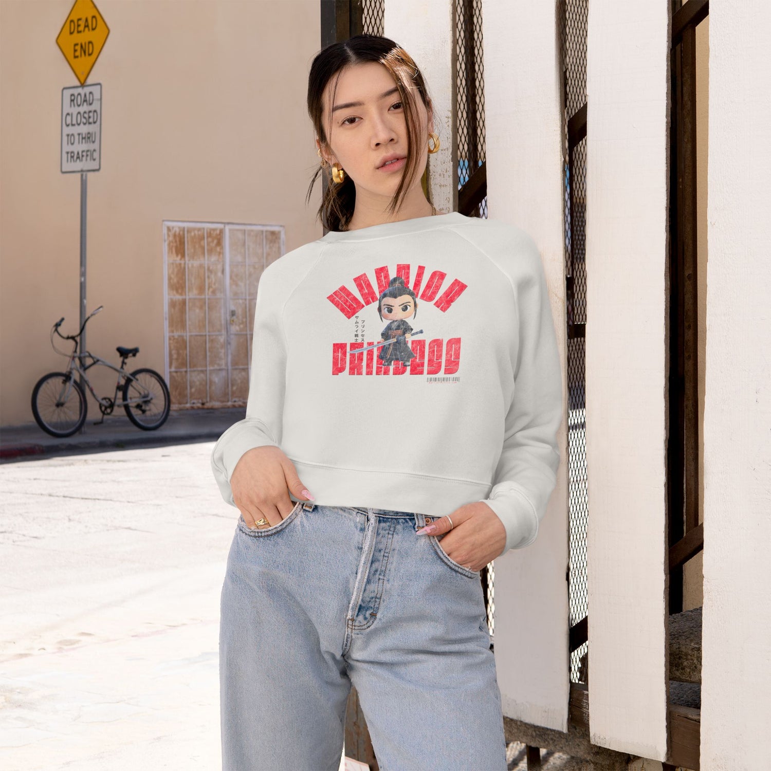 SAMURAI WARRIOR Princess Cropped Sweatshirt