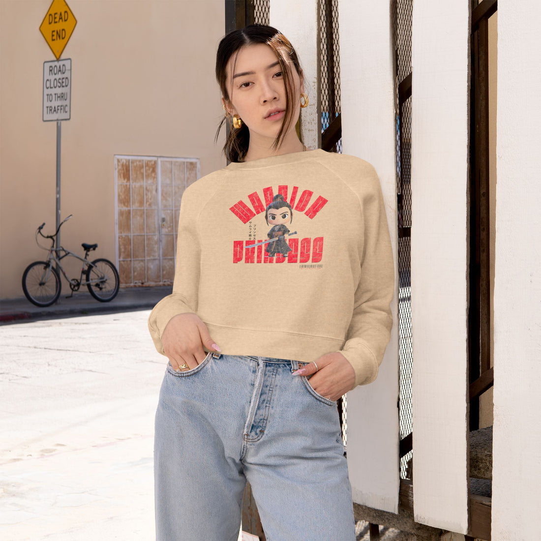 SAMURAI WARRIOR Princess Cropped Sweatshirt