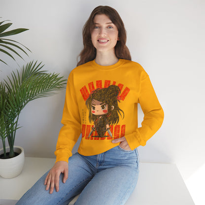 SAMURAI WARRIOR PRINCESS Heavy Blend Crewneck Sweatshirt