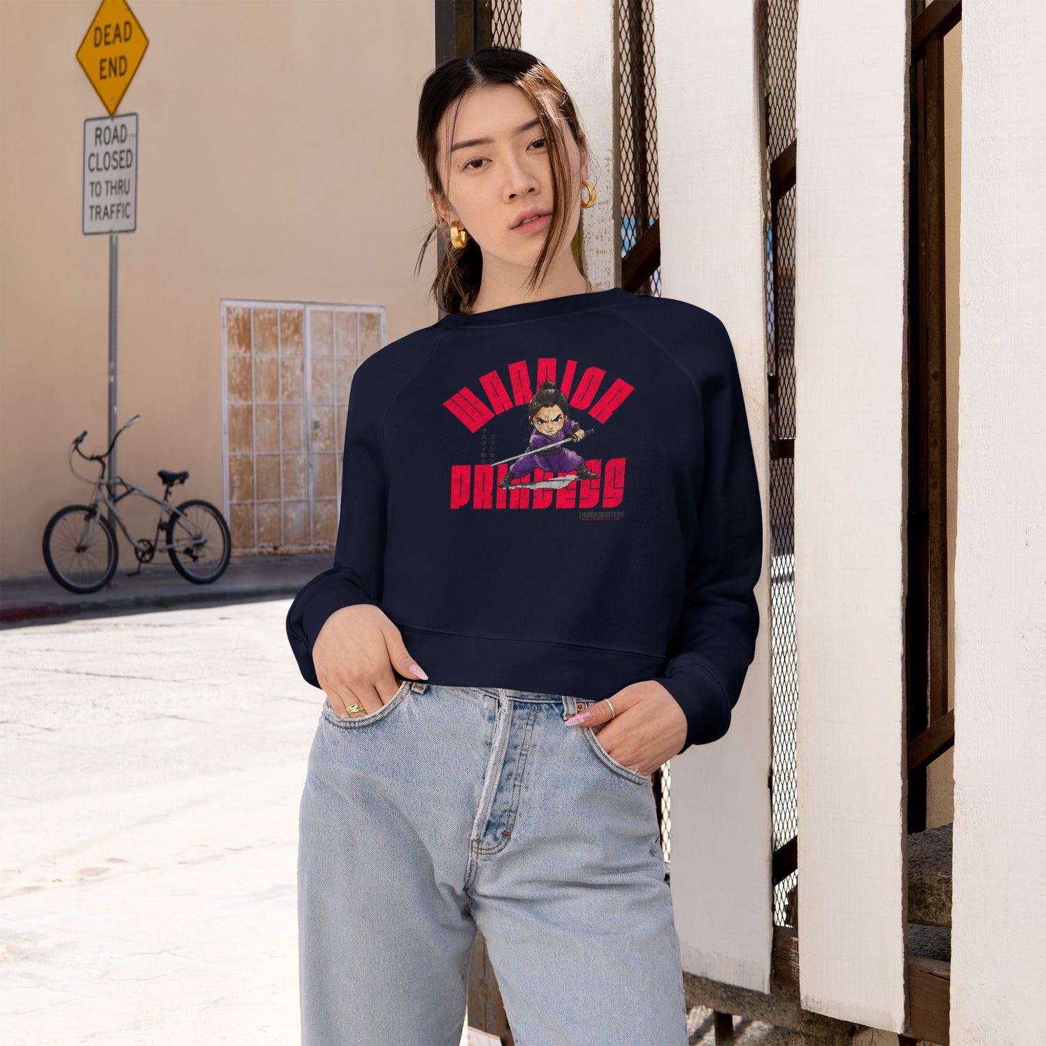 SAMURAI WARRIOR Princess Cropped Sweatshirt