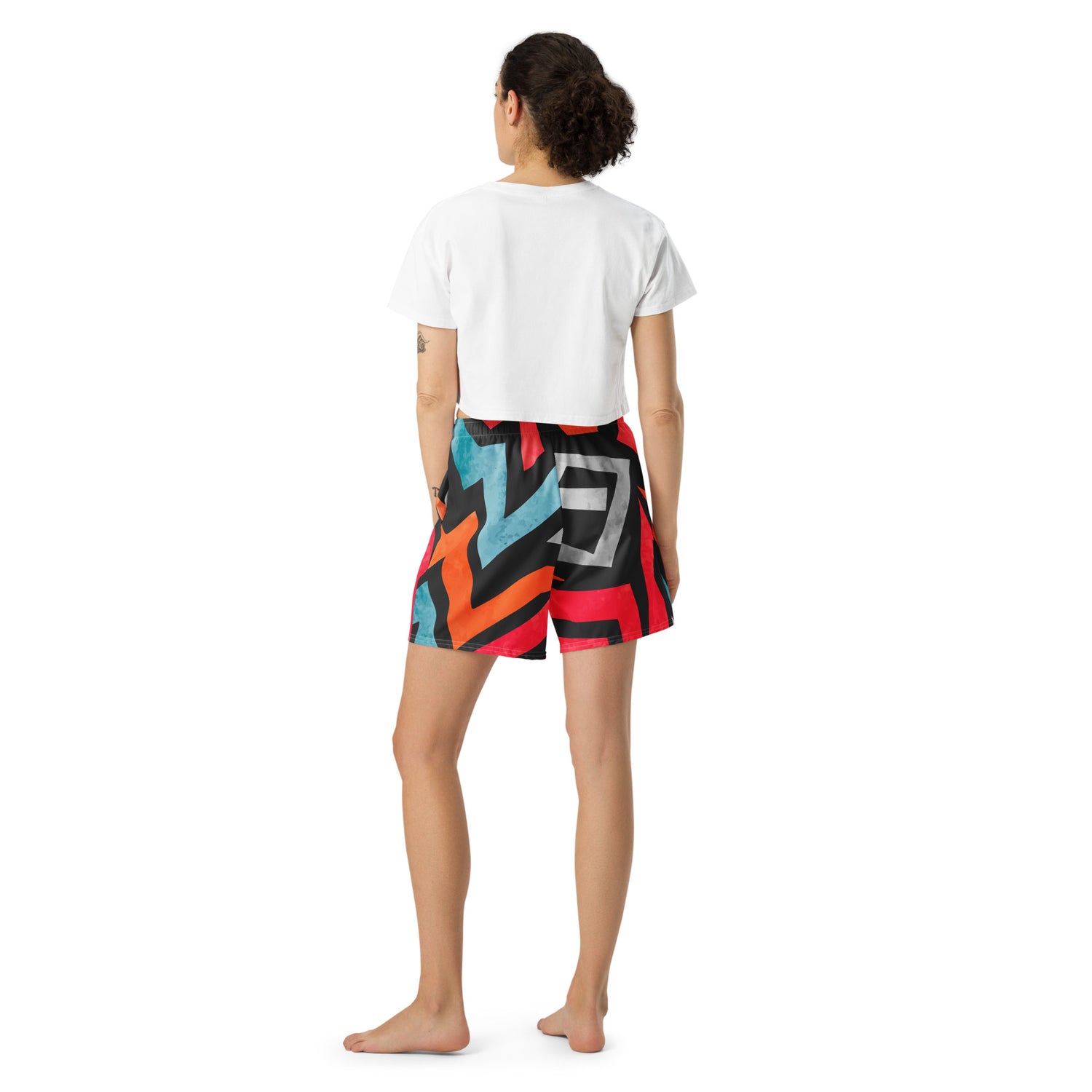 City Wall Graffiti Athletic Long Shorts