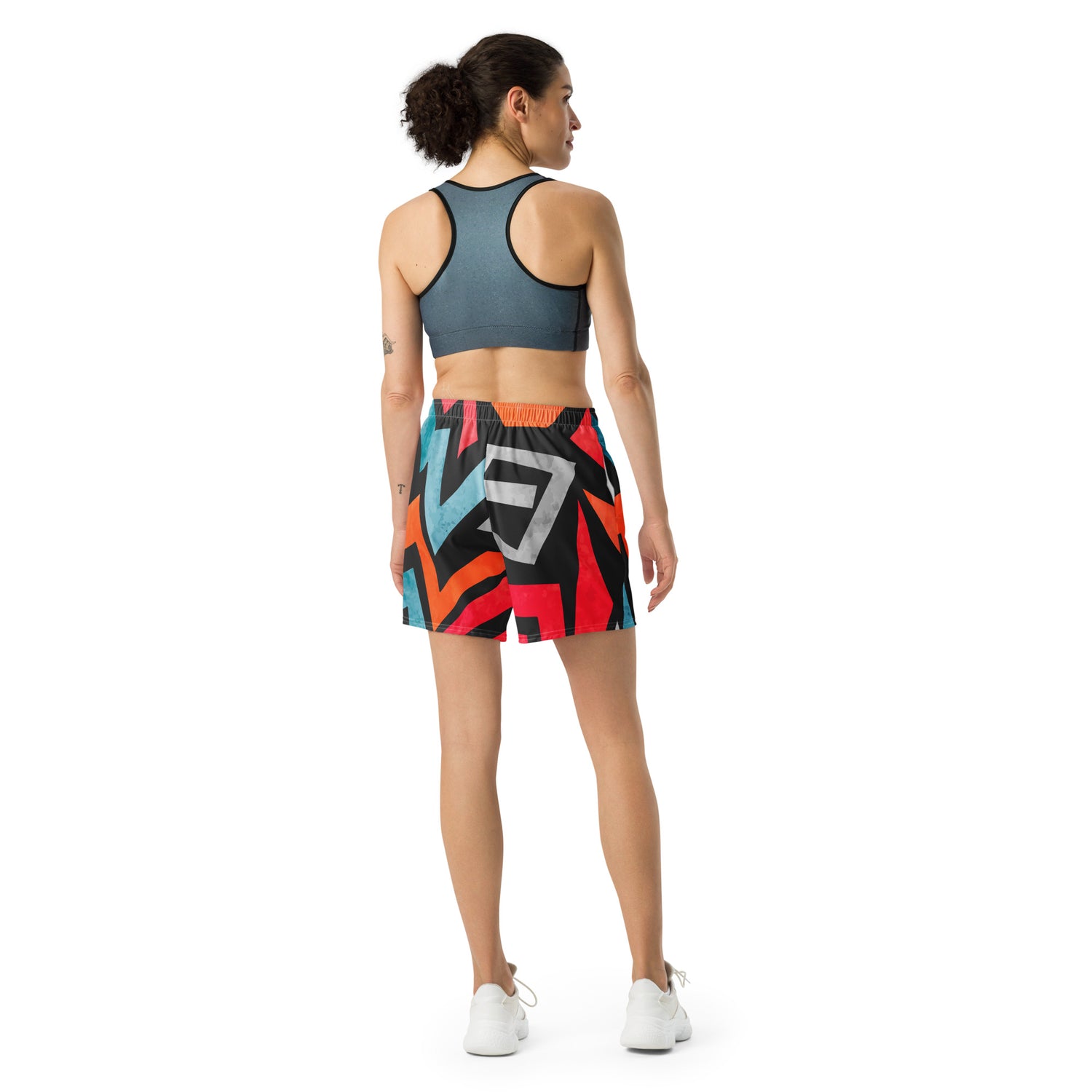 City Wall Graffiti Athletic Long Shorts