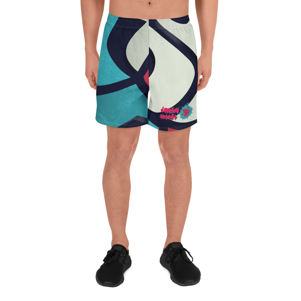 City Wall Graffiti Athletic Long Shorts