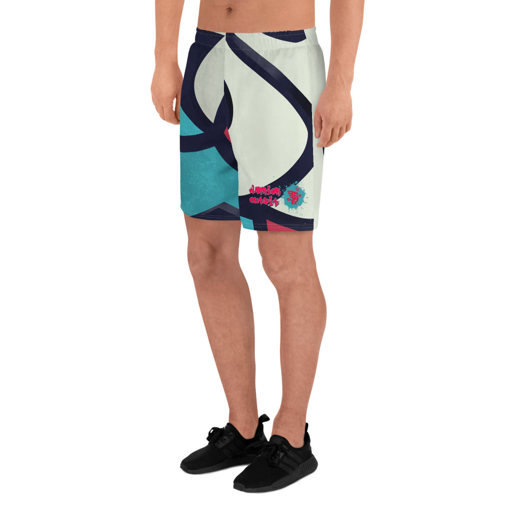 City Wall Graffiti Athletic Long Shorts