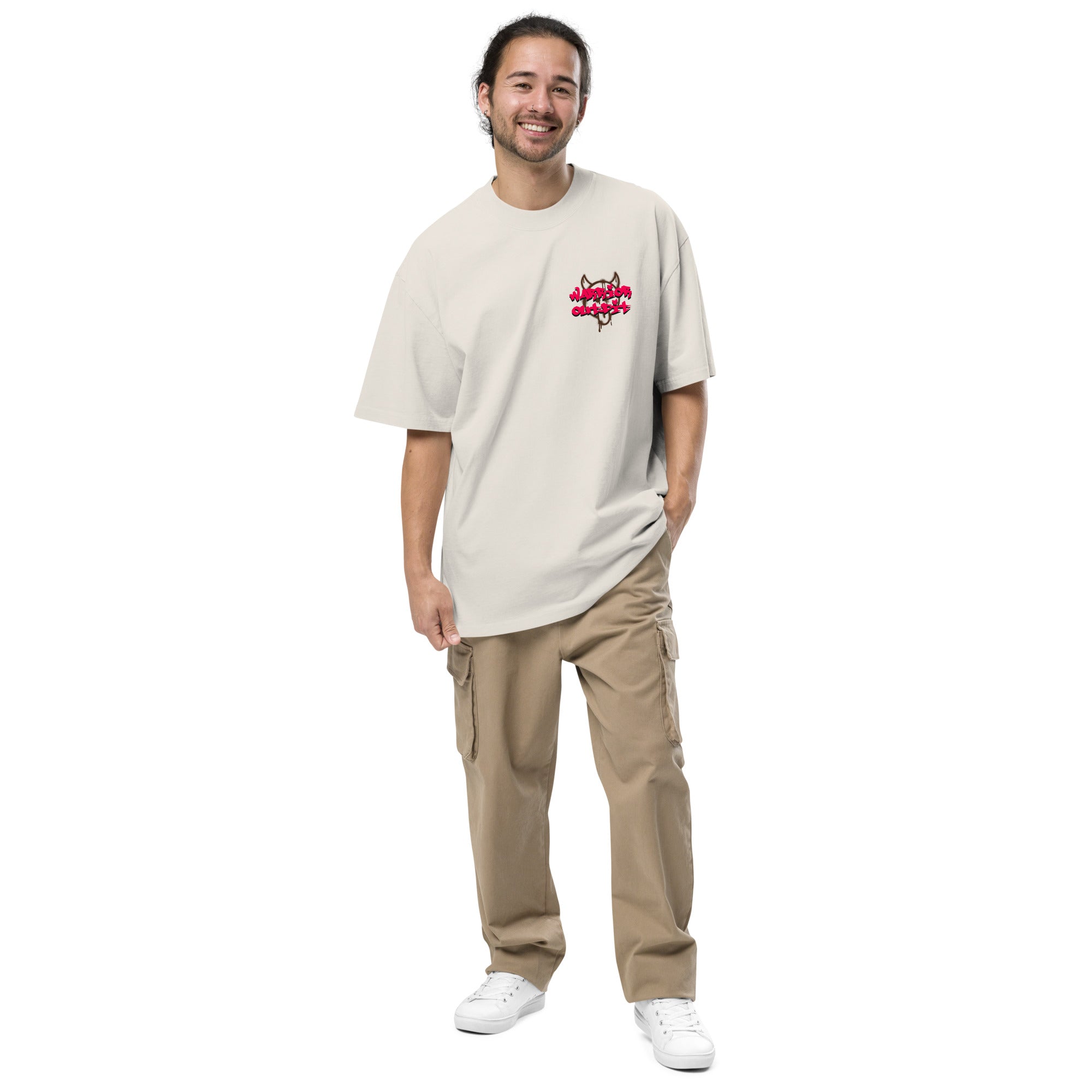 Oversized faded T-shirt : 100% Carded Cotton