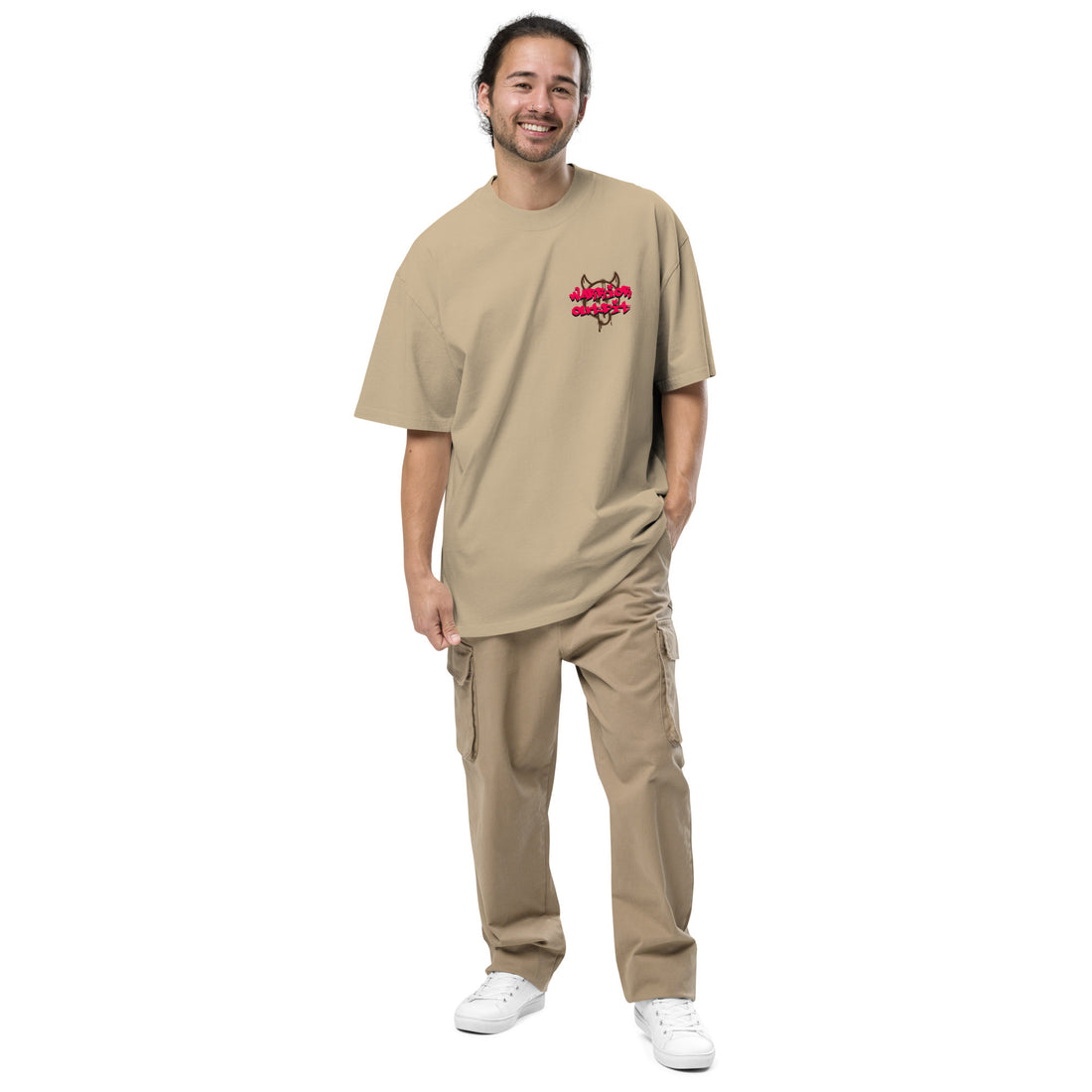 Oversized faded T-shirt : 100% Carded Cotton