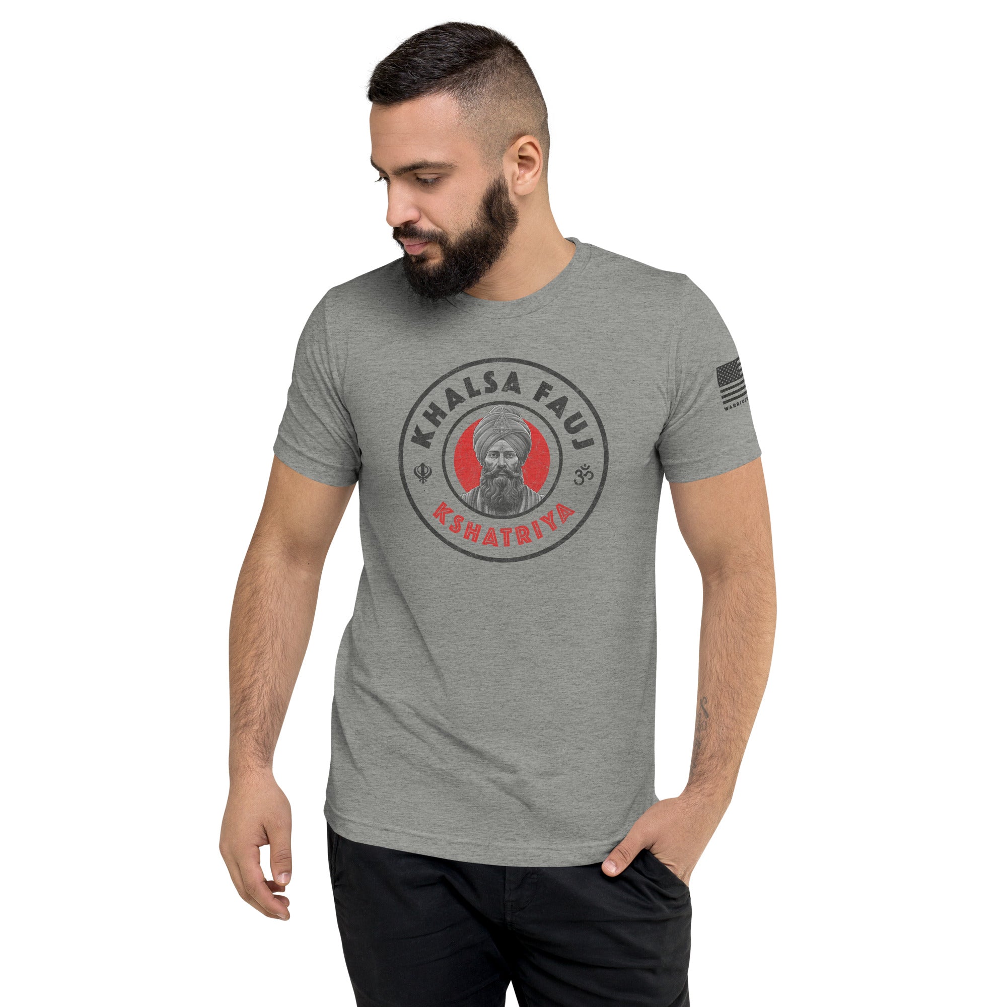 Kshatriya Triblend Tee - &quot;Khalsa Fauj Pride&quot;