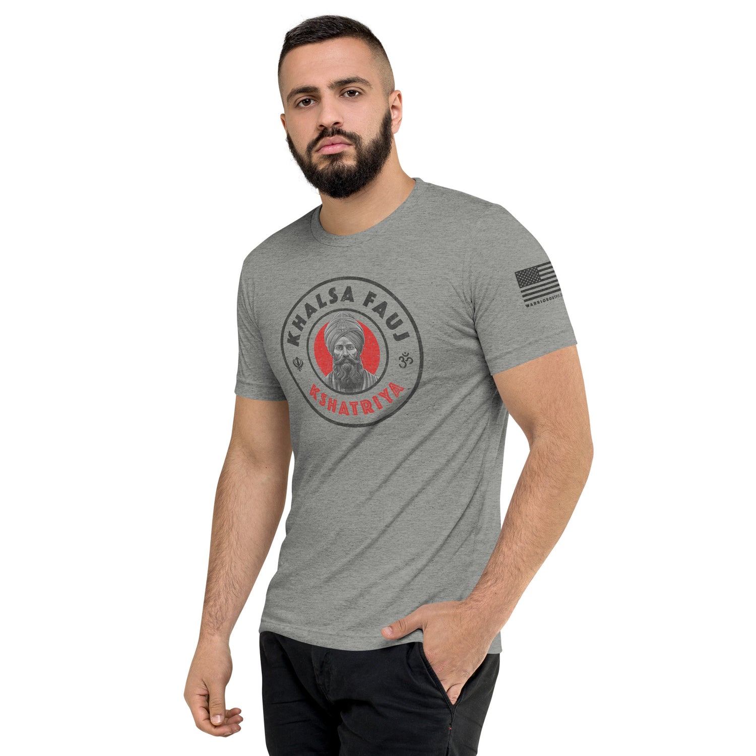 Kshatriya Triblend Tee - &quot;Khalsa Fauj Pride&quot;