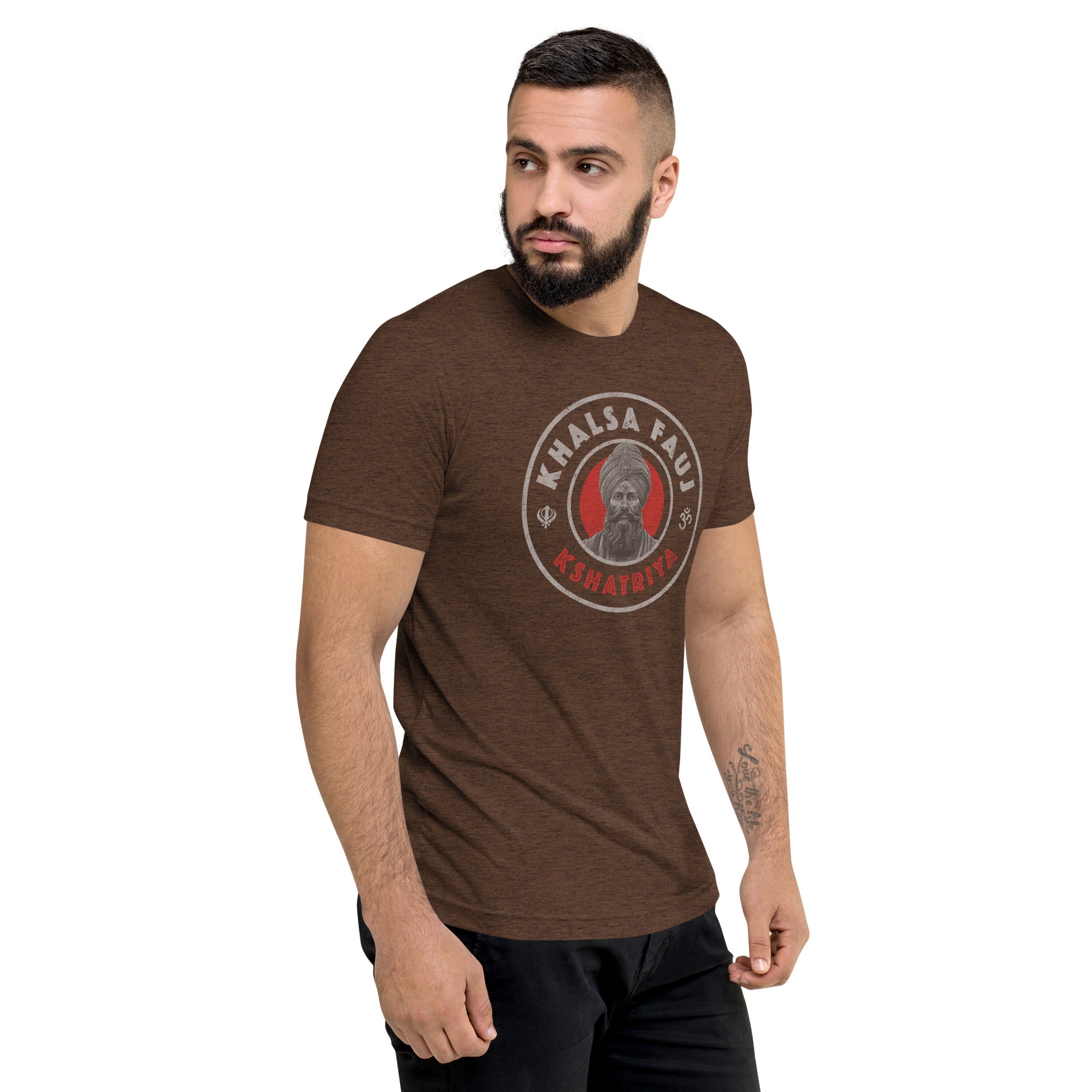 Kshatriya Triblend Tee - &quot;Khalsa Fauj Pride&quot;