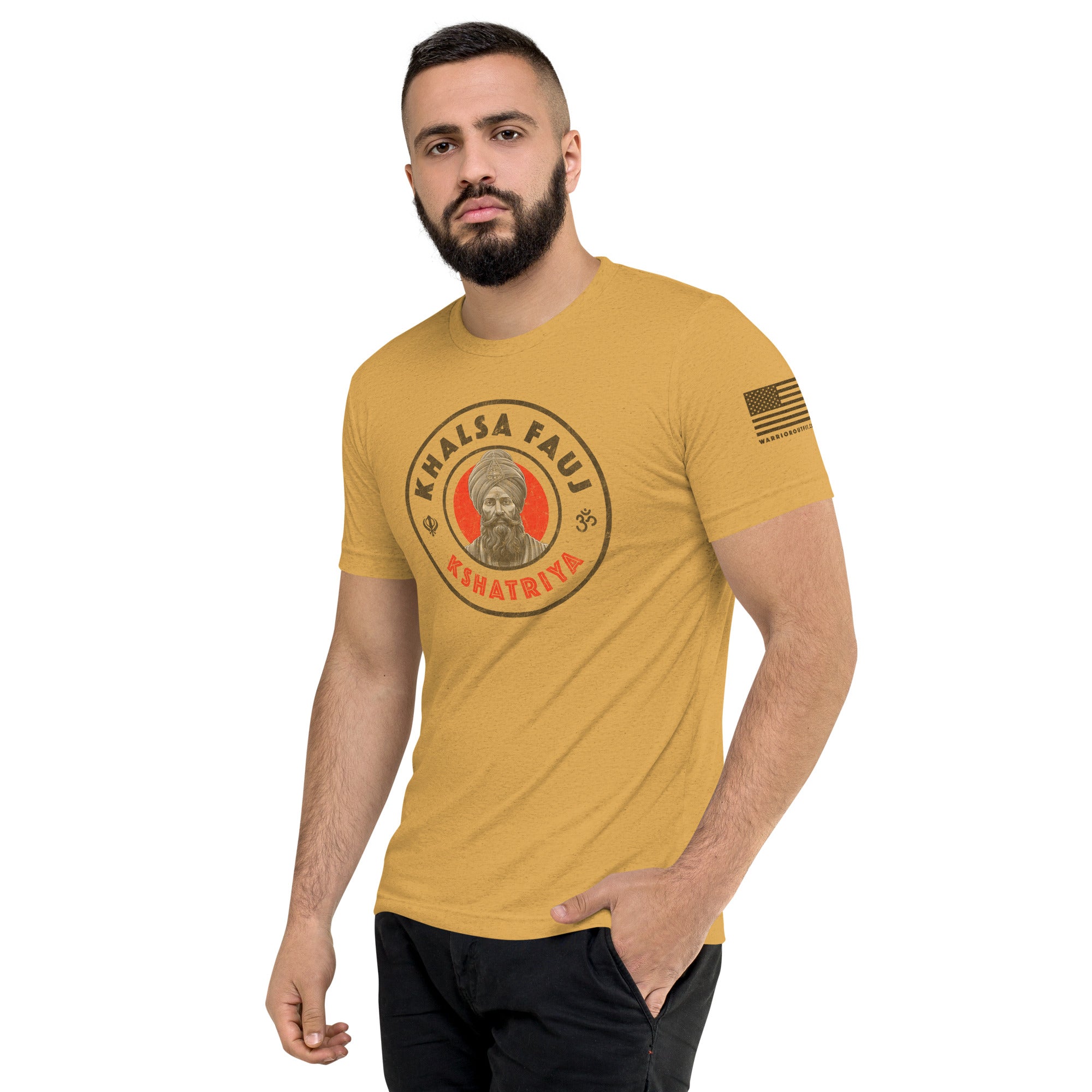 Kshatriya Triblend Tee - &quot;Khalsa Fauj Pride&quot;