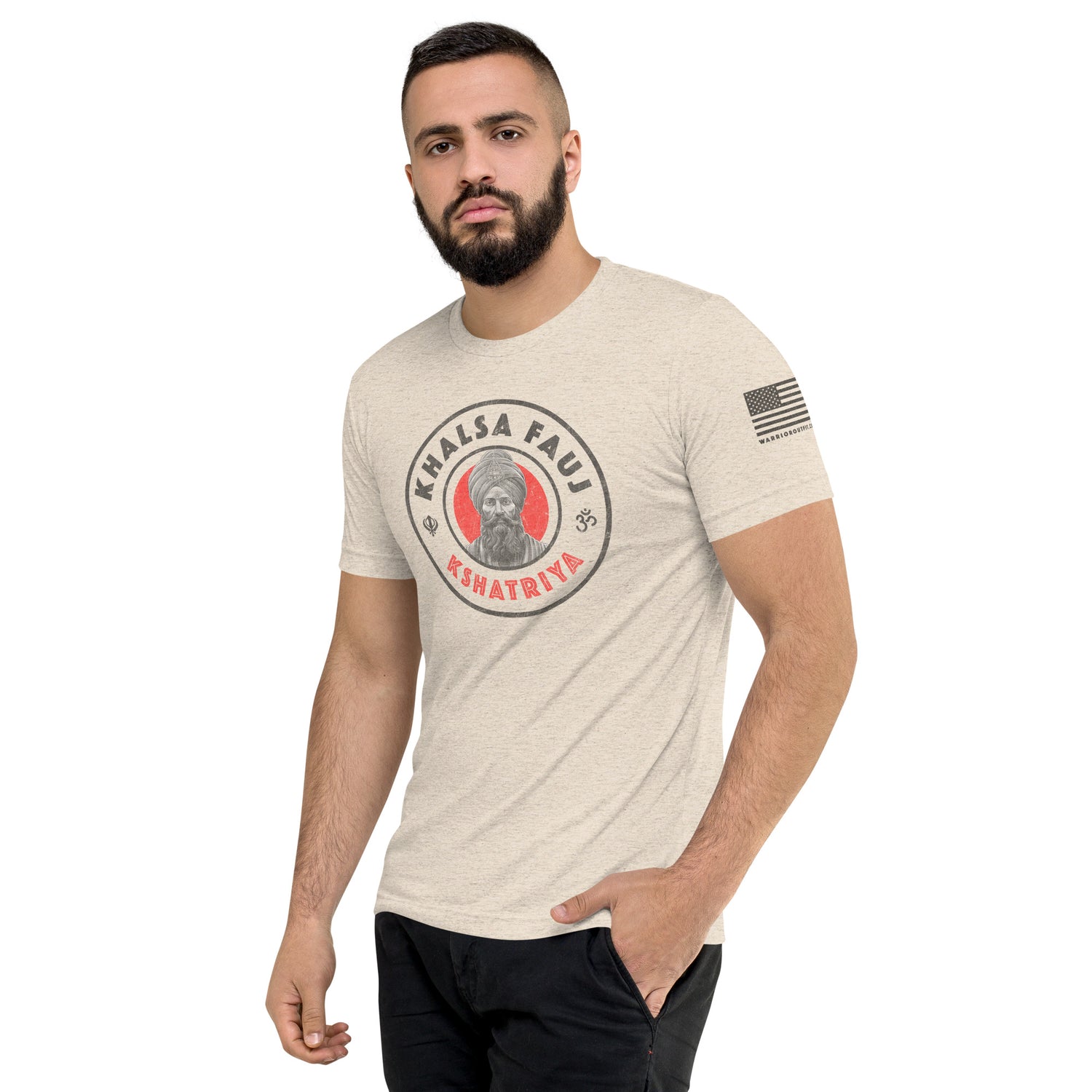 Kshatriya Triblend Tee - &quot;Khalsa Fauj Pride&quot;