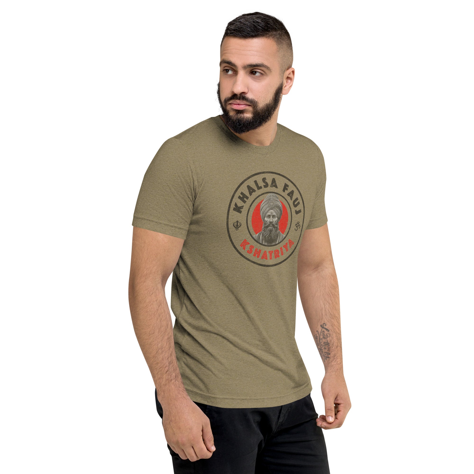 Kshatriya Triblend Tee - &quot;Khalsa Fauj Pride&quot;