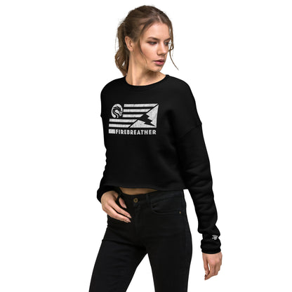 Firebreather Crop Sweatshirt : Cotton Polyester Blend