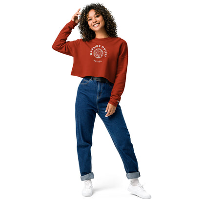 Azteca Ocelotl Jaguar Warrior Crop Sweatshirt