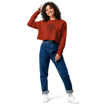 Azteca Ocelotl Jaguar Warrior Crop Sweatshirt